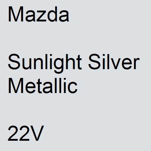 Mazda, Sunlight Silver Metallic, 22V.